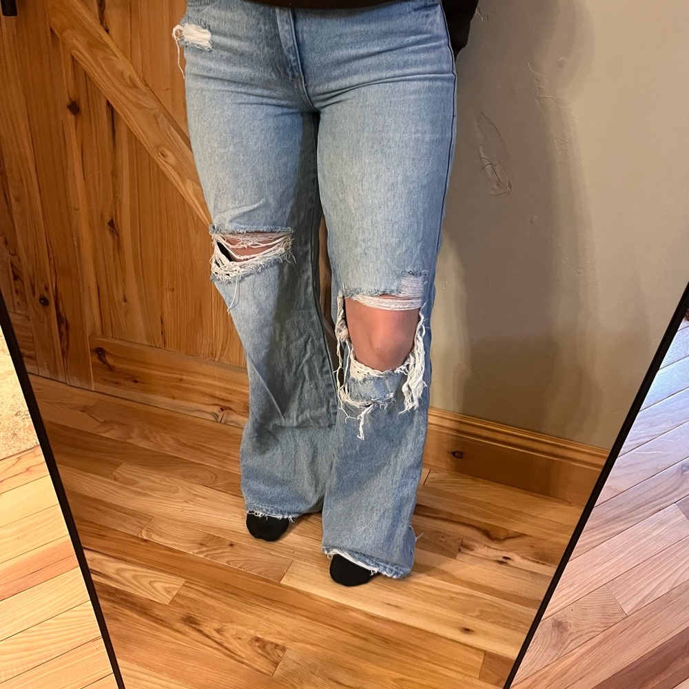 Distressed Light Blue Women's Jeans